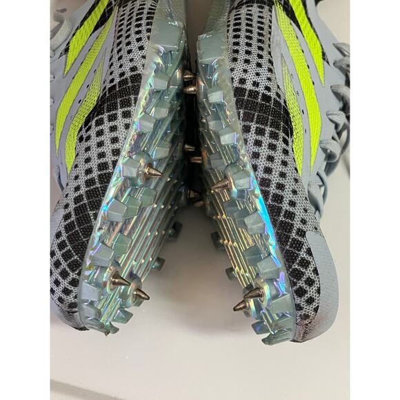 Adidas Adizero Finesse Spikes 10 Gray Neon – Shoes + Extra Spikes & Tools IE2769